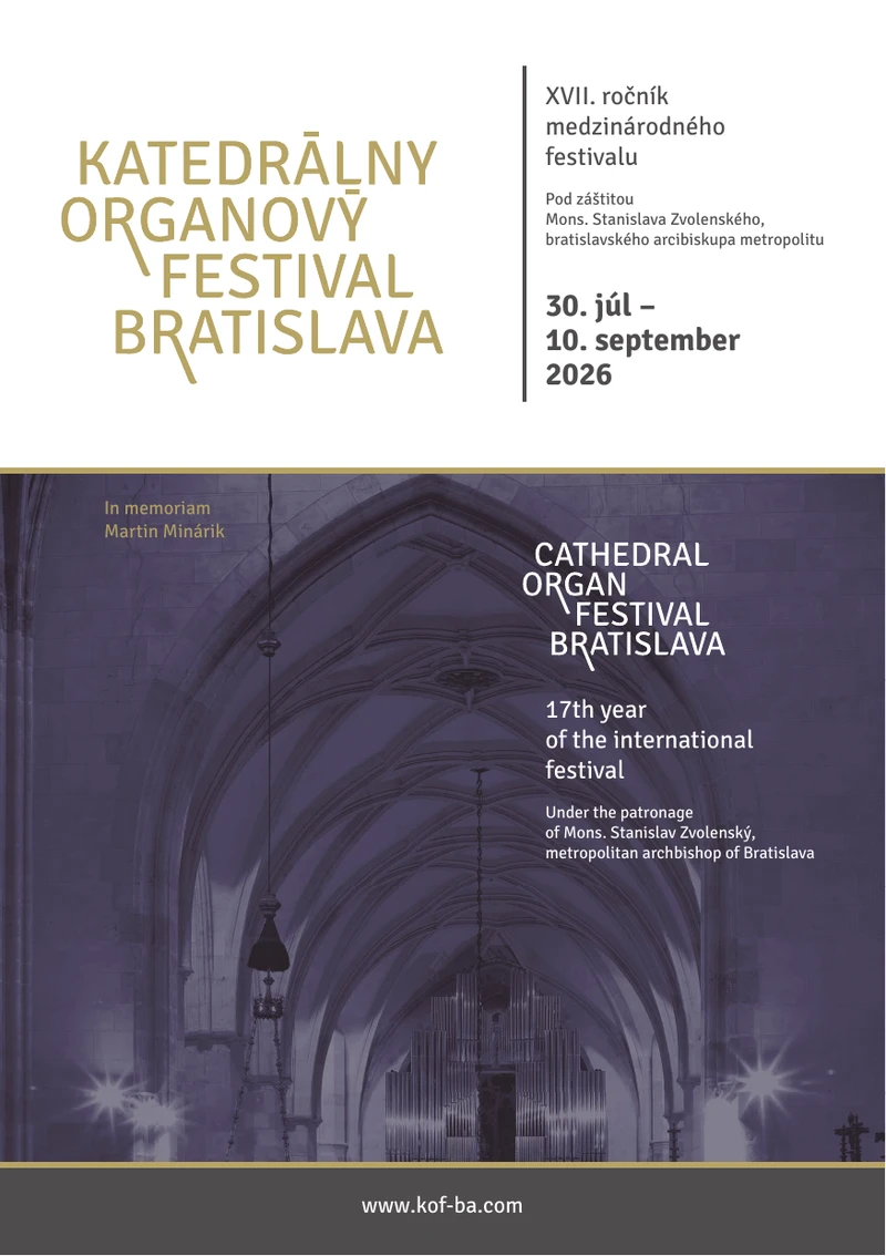 Bulletin Katedrálny organový festival Bratislava 2026
